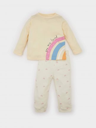 ست لباس نوزاد دختر زرد روشن دفکتو تصویر ۱