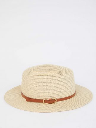 کلاه زنانه بژ دفکتو