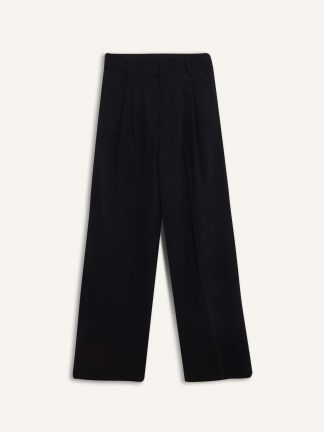 شلوار پارچه ای زنانه مشکی دفکتو تصویر ۱