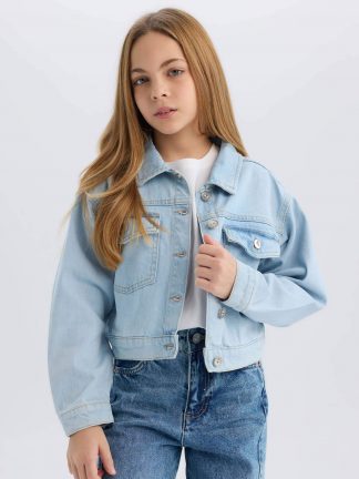 کت دخترانه آبی روشن دفکتو تصویر ۱