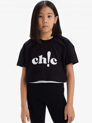 تی شرت دخترانه مشکی دفکتو