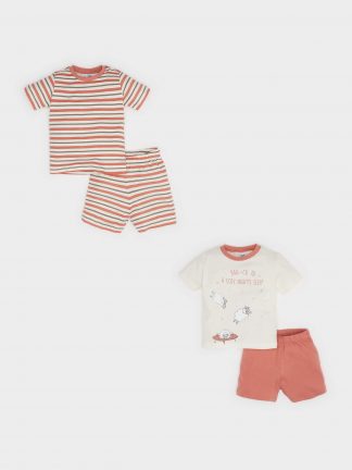 ست لباس نوزادی پسرانه بژ دفکتو