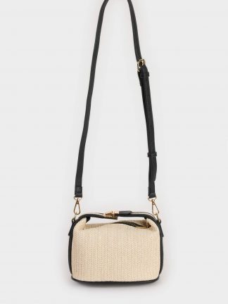 کیف دوشی زنانه بژ دفکتو تصویر ۱