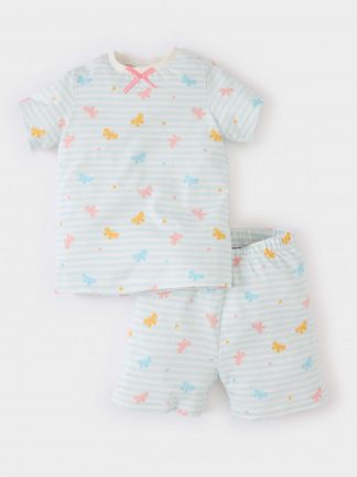 ست لباس نوزاد دختر آبی روشن دفکتو