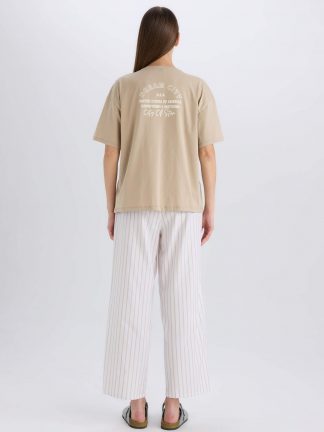 لباس راحتی زنانه بژ دفکتو تصویر ۱