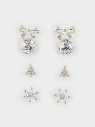 گوشواره زنانه نقره ای دفکتو تصویر ۱