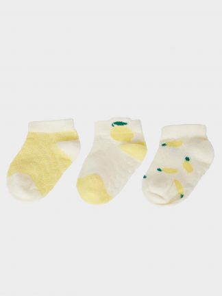 جوراب نوزاد دختر سفید دفکتو تصویر ۱