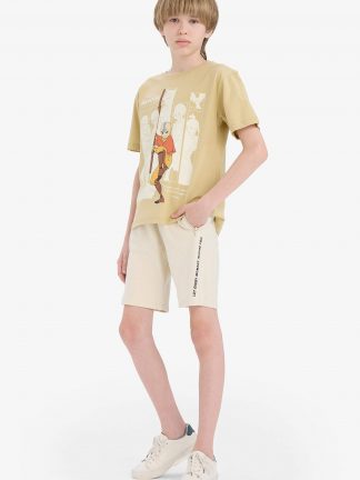 شلوارک پسرانه بژ دفکتو