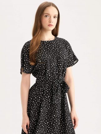 پیراهن زنانه مشکی دفکتو تصویر ۱