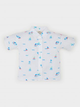 پیراهن نوزاد پسر بژ دفکتو