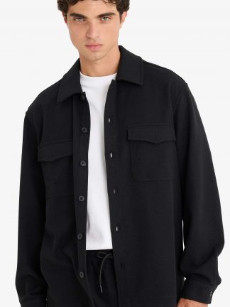 پیراهن مردانه مشکی دفکتو تصویر ۱