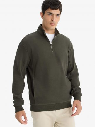 سویشرت مردانه خاکی دفکتو تصویر ۱