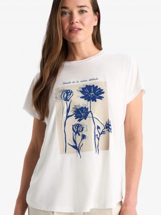 تیشرت زنانه بژ دفکتو تصویر ۱