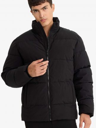 کاپشن مردانه مشکی دفکتو تصویر ۱