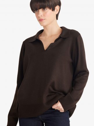 پلیور زنانه قهوه ای دفکتو تصویر ۱