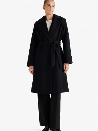 پالتو زنانه مشکی دفکتو تصویر ۱