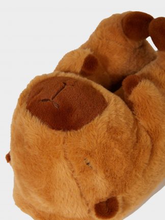 دمپایی روفرشی زنانه قهوه ای دفکتو