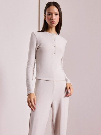 پلیور زنانه بژ دفکتو تصویر ۱