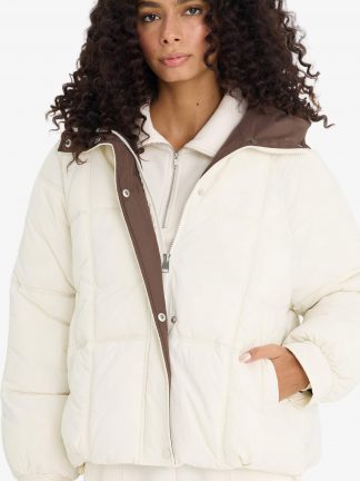 کاپشن زنانه بژ دفکتو تصویر ۱