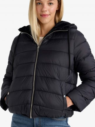 کاپشن زنانه مشکی دفکتو تصویر ۱