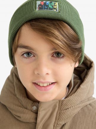 کلاه بافت پسرانه خاکی دفکتو تصویر ۱