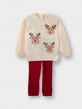 ست لباس نوزاد دختر بژ دفکتو تصویر ۱