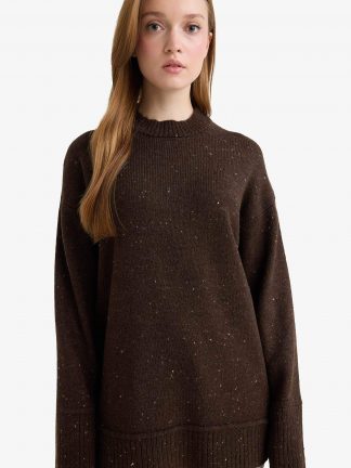 تونیک زنانه قهوه ای دفکتو تصویر ۱