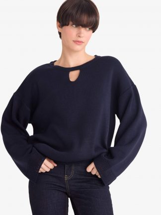 پلیور زنانه سرمه ای دفکتو تصویر ۱