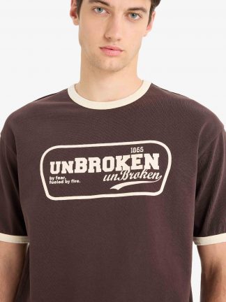 تی شرت مردانه قهوه ای دفکتو