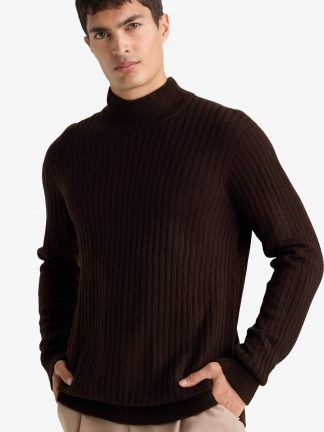 پلیور مردانه قهوه ای دفکتو تصویر ۱