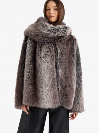 پالتو زنانه خاکستری دفکتو تصویر ۱