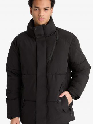 کاپشن مردانه مشکی دفکتو تصویر ۱