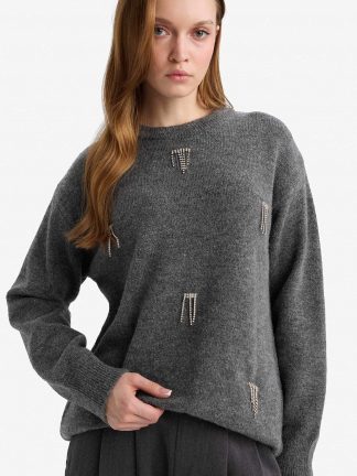 تونیک زنانه خاکستری تیره دفکتو تصویر ۱