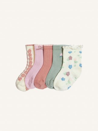 جوراب نوزاد دختر چند رنگ دفکتو تصویر ۱