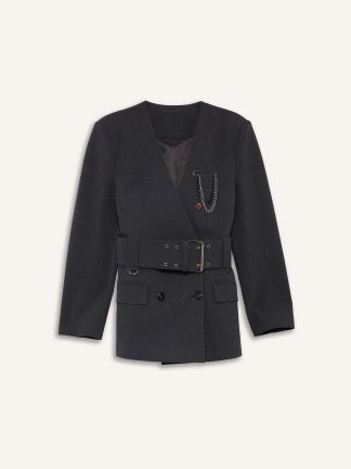 جلیقه زنانه خاکستری تیره دفکتو تصویر ۱