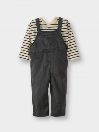 ست لباس نوزاد پسر طوسی روشن دفکتو تصویر ۱