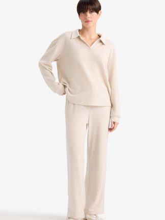 لباس راحتی زنانه بژ دفکتو تصویر ۱