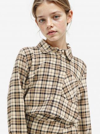 شومیز دخترانه بژ دفکتو تصویر ۱