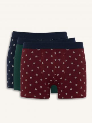 شورت مردانه زرشکی دفکتو تصویر ۱