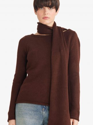پلیور زنانه قهوه ای دفکتو تصویر ۱