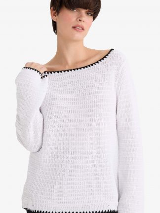 پلیور زنانه بژ دفکتو تصویر ۱