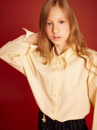 شومیز دخترانه زرد روشن دفکتو تصویر ۱