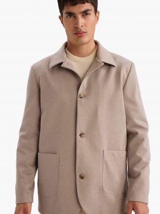 کت مردانه بژ دفکتو تصویر ۱