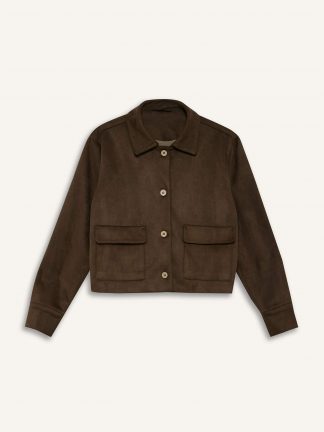 کت زنانه خاکی دفکتو تصویر ۱