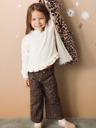 شلوار نوزاد دختر قهوه ای دفکتو تصویر ۱