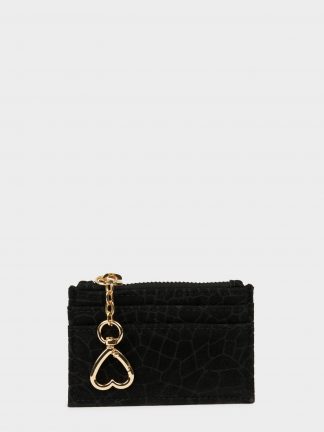 کیف پول و کارت زنانه مشکی دفکتو تصویر ۱