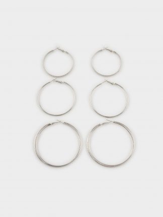 گوشواره زنانه نقره ای دفکتو تصویر ۱