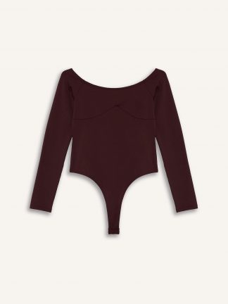 بادی زنانه زرشکی تیره دفکتو تصویر ۱