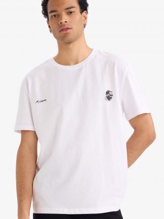 تی شرت مردانه سفید دفکتو تصویر ۱