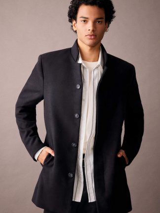 پالتو مردانه مشکی دفکتو تصویر ۱